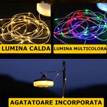 Ghirlanda Luminoasa Extensibila/Retractabila Camping EDAR Cu Functie De Lanterna Si Baterie Externa, 10 m, 8 Moduri De Ilumin... Ghirlanda Luminoasa Extensibila/Retractabila Camping EDAR Cu Functie De Lanterna Si Baterie Externa, 10 m, 8 Moduri De Ilumin...
