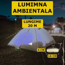 Ghirlanda Luminoasa Camping SIKS, Cu Lanterna Si Functie De Baterie Externa, 20 m, 5 moduri de iluminare, LED, Reincarcare Ti... Ghirlanda Luminoasa Camping SIKS, Cu Lanterna Si Functie De Baterie Externa, 20 m, 5 moduri de iluminare, LED, Reincarcare Ti...