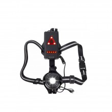 Lanterna LED EDAR Pentru Alergare, Cu Benzi Elasticce, 1800 mAh, LED, 180 Lumeni, 2 Moduri Iluminare, USB Inclus, Negru