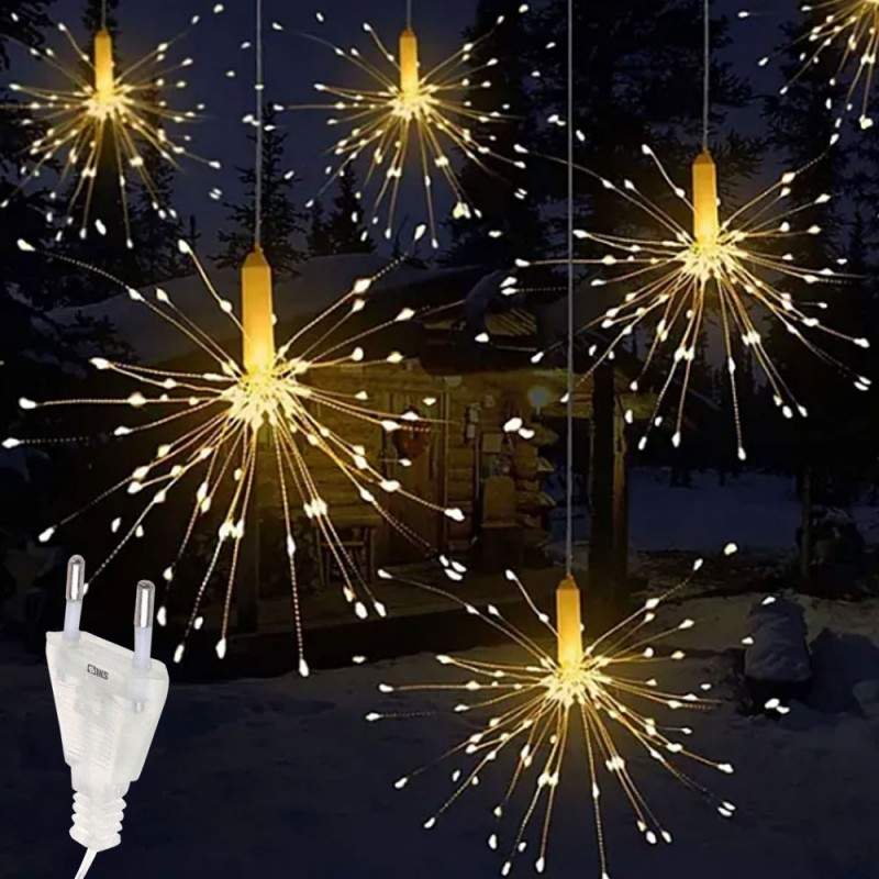 Instalatie De Craciun SIKS Tip 5 Focuri De Artificii Decorative, Interconectabila, 300 Led, 8 Moduri De Iluminare, Lungime 4m... Instalatie De Craciun SIKS Tip 5 Focuri De Artificii Decorative, Interconectabila, 300 Led, 8 Moduri De Iluminare, Lungime 4m...