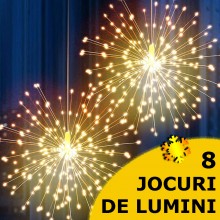 Instalatie De Craciun SIKS Tip 5 Focuri De Artificii Decorative, Interconectabila, 300 Led, 8 Moduri De Iluminare, Lungime 4m... Instalatie De Craciun SIKS Tip 5 Focuri De Artificii Decorative, Interconectabila, 300 Led, 8 Moduri De Iluminare, Lungime 4m...