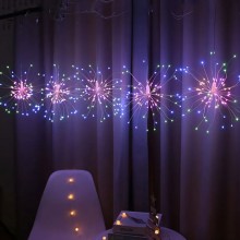 Instalatie De Craciun SIKS Tip 5 Focuri De Artificii Decorative, Interconectabila, 8 Moduri De Iluminare, Lungime 4m, Multicolor