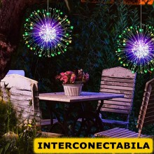 Instalatie De Craciun SIKS Tip 5 Focuri De Artificii Decorative, Interconectabila, 8 Moduri De Iluminare, Lungime 4m, Multicolor