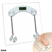 Cantar Electronic Corporal De Baie EDAR, Din Sticla Securizata, Auto On/Off, Cantar personal, Capacitate Maxima Persoane 180 ...