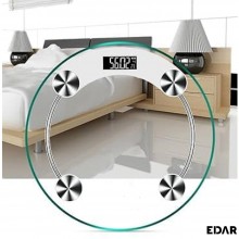 Cantar Corporal EDAR Cu Afisaj Electronic Si Precizie Ridicata, Pentru Baie, Oprire Automata, Digital, Antiaderent, Greutate ...