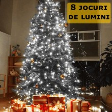 Instalatie De Craciun EDAR Pentru Interior Sau Exterior, Model Liniar, 8 Moduri De Lumina, Fir Verde Inchis, Lungime 40 M, 50... Instalatie De Craciun EDAR Pentru Interior Sau Exterior, Model Liniar, 8 Moduri De Lumina, Fir Verde Inchis, Lungime 40 M, 50...