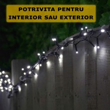 Instalatie De Craciun EDAR Pentru Interior Sau Exterior, Model Liniar, 8 Moduri De Lumina, Fir Verde Inchis, Lungime 40 M, 50... Instalatie De Craciun EDAR Pentru Interior Sau Exterior, Model Liniar, 8 Moduri De Lumina, Fir Verde Inchis, Lungime 40 M, 50...