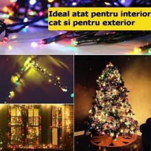 Instalatie SIKS de Craciun Muzicala, Fir Verde, Tip Sir, 100 LED, 10m, Interior Si Exterior, Interconectabila, Alimentare Pri... Instalatie SIKS de Craciun Muzicala, Fir Verde, Tip Sir, 100 LED, 10m, Interior Si Exterior, Interconectabila, Alimentare Pri...