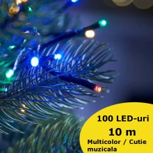 Instalatie SIKS de Craciun Muzicala, Fir Verde, Tip Sir, 100 LED, 10m, Interior Si Exterior, Interconectabila, Alimentare Pri... Instalatie SIKS de Craciun Muzicala, Fir Verde, Tip Sir, 100 LED, 10m, Interior Si Exterior, Interconectabila, Alimentare Pri...