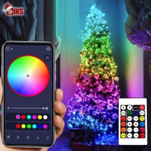 Instalatie De Craciun Smart RGB Wi-Fi SIKS, Pentru Brad, Fir de 10 Metri Cu Conectare Bluetooth, 110 Led, Aplicatie Mobil, Co... Instalatie De Craciun Smart RGB Wi-Fi SIKS, Pentru Brad, Fir de 10 Metri Cu Conectare Bluetooth, 110 Led, Aplicatie Mobil, Co...