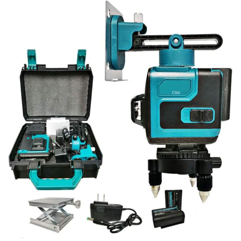Nivela Laser 4D SIKS, Cu Autonivelare, 16 Linii, 4x360º, IP-54, 25m, Precizie Milimetrica, Lumina Verde, Platforma De Ridicar... Nivela Laser 4D SIKS, Cu Autonivelare, 16 Linii, 4x360º, IP-54, 25m, Precizie Milimetrica, Lumina Verde, Platforma De Ridicar...