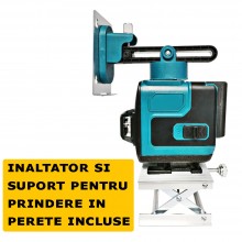 Nivela Laser 4D SIKS, Cu Autonivelare, 16 Linii, 4x360º, IP-54, 25m, Precizie Milimetrica, Lumina Verde, Platforma De Ridicar... Nivela Laser 4D SIKS, Cu Autonivelare, 16 Linii, 4x360º, IP-54, 25m, Precizie Milimetrica, Lumina Verde, Platforma De Ridicar...