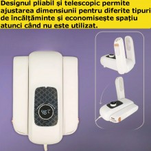 Uscator SIKS Inteligent Pentru Incaltaminte, Electric, Termostat Inteligent, Pliabil, Telescopic, Aer cald 360°, Oprire autom...