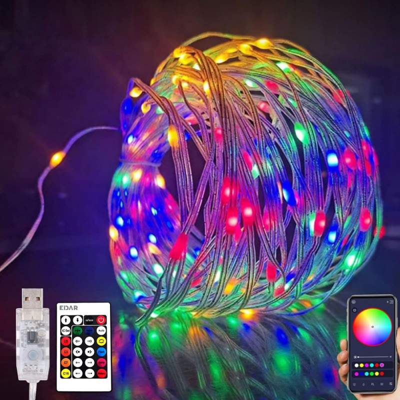 Instalatie De Craciun Inteligenta De Interior EDAR, Aplicatie Telefon Si Telecomanda, Conectare USB, Pentru Brad, Conexiune B... Instalatie De Craciun Inteligenta De Interior EDAR, Aplicatie Telefon Si Telecomanda, Conectare USB, Pentru Brad, Conexiune B...