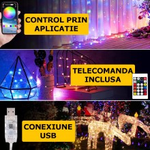 Instalatie De Craciun Inteligenta De Interior EDAR, Aplicatie Telefon Si Telecomanda, Conectare USB, Pentru Brad, Conexiune B... Instalatie De Craciun Inteligenta De Interior EDAR, Aplicatie Telefon Si Telecomanda, Conectare USB, Pentru Brad, Conexiune B...