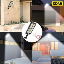 Lampa Solara EDAR Pentru Gradina, Terasa, Casa, Panou Solar, Acumulator Incorporat, 3 Moduri De Lumina, Senzor De Miscare Si ...