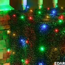 Instalatie EDAR de Craciun Muzicala, Fir Verde, Tip Sir, 100 LED, Lungime 10m, Interior/Exterior, Interconectabila, Alimentar...