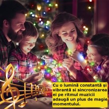 Instalatie EDAR de Craciun Muzicala, Fir Verde, Tip Sir, 100 LED, Lungime 10m, Interior/Exterior, Interconectabila, Alimentar... Instalatie EDAR de Craciun Muzicala, Fir Verde, Tip Sir, 100 LED, Lungime 10m, Interior/Exterior, Interconectabila, Alimentar...