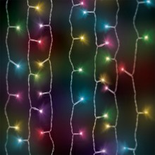 Plasa cu Lumini EDAR Tip Instalatie de Craciun, Lungime 8 m x Inaltime 50 Cm, Multicolora, Fir Alb, 8 Moduri de Iluminare, In...
