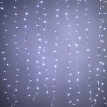 Perdea cu Lumini de Craciun EDAR, Lungime 8 m x Inaltime 50 cm, Alb Rece, Fir Alb, 8 Moduri de Iluminare, Interconectabila, c... Perdea cu Lumini de Craciun EDAR, Lungime 8 m x Inaltime 50 cm, Alb Rece, Fir Alb, 8 Moduri de Iluminare, Interconectabila, c...