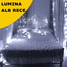 Perdea cu Lumini de Craciun EDAR, Lungime 8 m x Inaltime 50 cm, Alb Rece, Fir Alb, 8 Moduri de Iluminare, Interconectabila, c... Perdea cu Lumini de Craciun EDAR, Lungime 8 m x Inaltime 50 cm, Alb Rece, Fir Alb, 8 Moduri de Iluminare, Interconectabila, c...