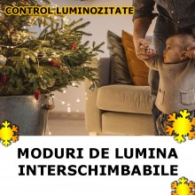 Instalatie De Craciun Cu Incarcare Solara EDAR, Fir Flexibil Din Cupru, Telecomanda, Pentru Exterior Sau Interior, Panou Sola...