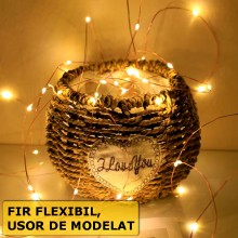 Instalatie De Craciun Cu Incarcare Solara EDAR, Fir Flexibil Din Cupru, Telecomanda, Pentru Exterior Sau Interior, Panou Sola...