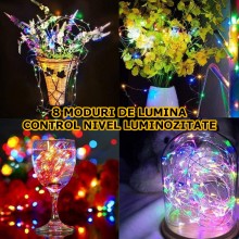 Instalatie De Craciun Cu Incarcare Solara EDAR, Fir Flexibil Din Cupru, Telecomanda, Pentru Exterior Sau Interior, Panou Sola... Instalatie De Craciun Cu Incarcare Solara EDAR, Fir Flexibil Din Cupru, Telecomanda, Pentru Exterior Sau Interior, Panou Sola...