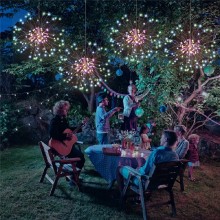 Instalatie De Craciun EDAR 5 Tip Focuri De Artificii Decorative, Interconectabila, 300 Led, 8 Moduri De Iluminare, Lungime 4m...