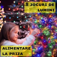 Instalatie De Craciun Liniara EDAR, Sir Cu 8 Moduri De Lumina, Pentru Exterior/Interior, Fir Verde Inchis, 30 m, 400 LED-uri,... Instalatie De Craciun Liniara EDAR, Sir Cu 8 Moduri De Lumina, Pentru Exterior/Interior, Fir Verde Inchis, 30 m, 400 LED-uri,...