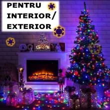 Instalatie De Craciun Liniara EDAR, Sir Cu 8 Moduri De Lumina, Pentru Exterior/Interior, Fir Verde Inchis, 30 m, 400 LED-uri,... Instalatie De Craciun Liniara EDAR, Sir Cu 8 Moduri De Lumina, Pentru Exterior/Interior, Fir Verde Inchis, 30 m, 400 LED-uri,...