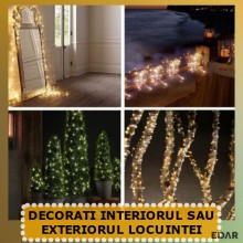 Instalatie De Craciun EDAR Cu Incarcare Solara, Tip Ghirlanda Luminoasa, Panou Solar Cu Tarus, Pentru Exterior Sau Interior, ... Instalatie De Craciun EDAR Cu Incarcare Solara, Tip Ghirlanda Luminoasa, Panou Solar Cu Tarus, Pentru Exterior Sau Interior, ...