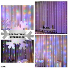 Instalatie de Craciun Tip Perdea/Ploaie De Lumini EDAR, Pentru Interior, Port USB, Telecomanda, 8 Moduri De Lumina, Reglare N... Instalatie de Craciun Tip Perdea/Ploaie De Lumini EDAR, Pentru Interior, Port USB, Telecomanda, 8 Moduri De Lumina, Reglare N...