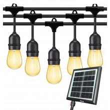 Instalatie LED EDAR Tip Ghirlanda Interior/Exterior/Gradina/Terasa, Becuri Tip Bulb, Lumina Calda, Interconectabila, 2W, Temp...