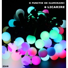 Instalatie De Craciun EDAR Tip Globuri Colorate, Sir Lumini Cu Fir Negru, Licareste, Alimentare Priza, 90 Leduri, Lungime 11 ... Instalatie De Craciun EDAR Tip Globuri Colorate, Sir Lumini Cu Fir Negru, Licareste, Alimentare Priza, 90 Leduri, Lungime 11 ...