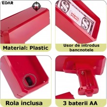 Aruncator De Bani EDAR Pentru Petreceri, Set Cu Bancnote Incluse, Rosu