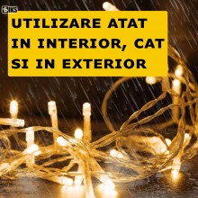 Instalatie Craciun Tip Turturi SIKS, 25 Metri, 500 Led-uri, Pentru Casa / Gradina / Gard, Cu 8 Jocuri De Lumini, Franjuri Cur...