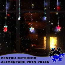 Instalatie Craciun EDAR Tip Perdea Luminoasa Cu Stele, Luna, Brad Fulg De Nea, Stele Cazatoare, "Merry Chrismas", Lungime 3M,... Instalatie Craciun EDAR Tip Perdea Luminoasa Cu Stele, Luna, Brad Fulg De Nea, Stele Cazatoare, "Merry Chrismas", Lungime 3M,...