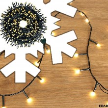 Instalatie De Craciun Liniara EDAR, Sirag Luminos Cu 8 Moduri De Lumina, Alimentare Prin Priza, Fir Negru, 8 m, 100 LED-uri, ...
