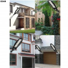 Lampa Solara EDAR Pentru Exterior Cu Panou Solar Incorporat, Telecomanda, Senzori de Miscare Si Lumina, Suport Montare Pe Per...