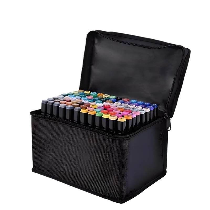 Set EDAR 80 De Carioci, Multicolore, Marker Cu Cap Dublu, Cerneala Pe Baza De Alcool, Geanta Inclusa Si Suport Din Plastic Set EDAR 80 De Carioci, Multicolore, Marker Cu Cap Dublu, Cerneala Pe Baza De Alcool, Geanta Inclusa Si Suport Din Plastic
