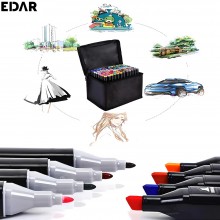 Set EDAR 80 De Carioci, Multicolore, Marker Cu Cap Dublu, Cerneala Pe Baza De Alcool, Geanta Inclusa Si Suport Din Plastic Set EDAR 80 De Carioci, Multicolore, Marker Cu Cap Dublu, Cerneala Pe Baza De Alcool, Geanta Inclusa Si Suport Din Plastic