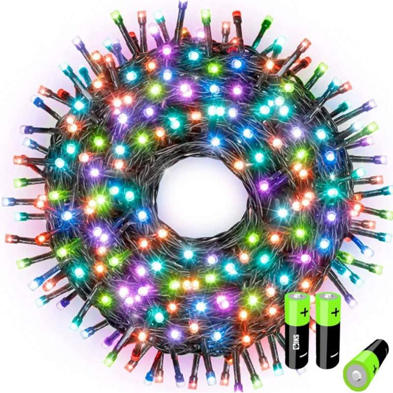 Instalatie Luminoasa SIKS De Craciun, Cu Baterii si Telecomanda, 5M, 50 LED, 8 Moduri de Iluminare, Pentru Interior Si Exteri...