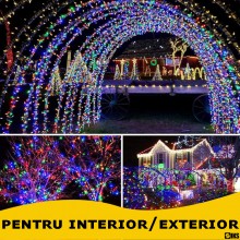 Instalatie Luminoasa SIKS De Craciun, Cu Baterii si Telecomanda, 10M, 100 LED, 8 Moduri de Iluminare, Pentru Interior Si Exte... Instalatie Luminoasa SIKS De Craciun, Cu Baterii si Telecomanda, 10M, 100 LED, 8 Moduri de Iluminare, Pentru Interior Si Exte...