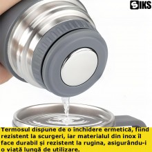 Set Sticla Termos SIKS cu interior din Inox Cu 2 Cani Extra, Cu Perete Dublu, Inchidere Ermetica, Rezistent la Rugina si la S... Set Sticla Termos SIKS cu interior din Inox Cu 2 Cani Extra, Cu Perete Dublu, Inchidere Ermetica, Rezistent la Rugina si la S...