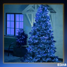 Instalatie De Craciun LED EDAR, Liniara Interior/Exterior, Rola 80 m, 8 Jocuri De Lumini, Alimentare Prin Priza, Albastru