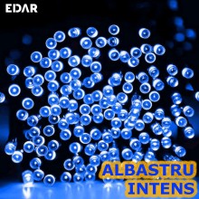Instalatie De Craciun LED EDAR, Liniara Interior/Exterior, Rola 80 m, 8 Jocuri De Lumini, Alimentare Prin Priza, Albastru