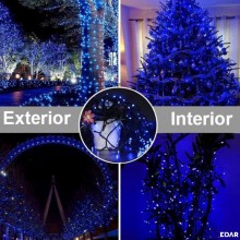 Instalatie De Craciun LED EDAR, Liniara Interior/Exterior, Rola 80 m, 8 Jocuri De Lumini, Alimentare Prin Priza, Albastru