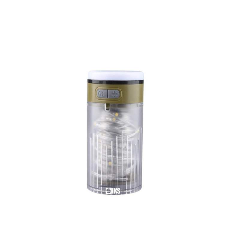 Ghirlanda SIKS Luminoasa Camping, Cu Lanterna Si Functie De Baterie Externa, 15 m, 4 moduri de iluminare, LED, RGB, Waterproo...