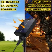 Instalatie De Craciun LED Cu Incarcare Solara EDAR, Liniara, Panou Solar Cu Tarus, Interior/Exterior, Rola 50 m, Lumina Const... Instalatie De Craciun LED Cu Incarcare Solara EDAR, Liniara, Panou Solar Cu Tarus, Interior/Exterior, Rola 50 m, Lumina Const...
